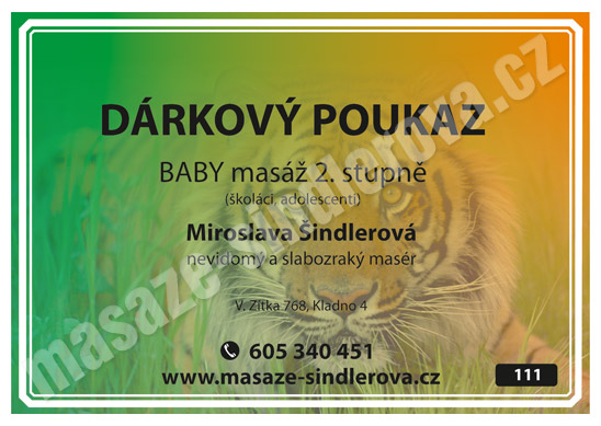 Dárkový poukaz – Baby masáž