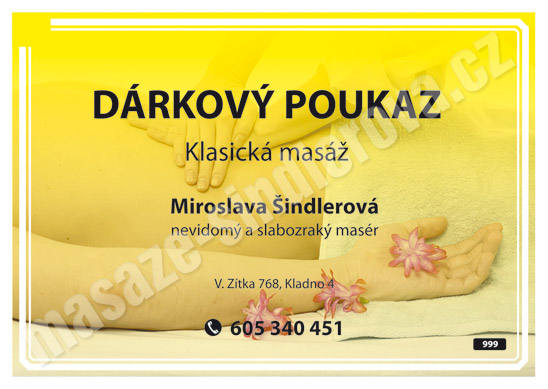 Dárkový poukaz – Klasická masáž