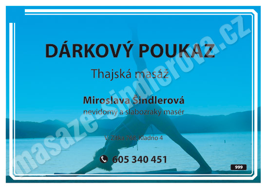 Dárkový poukaz – Thajská masáž